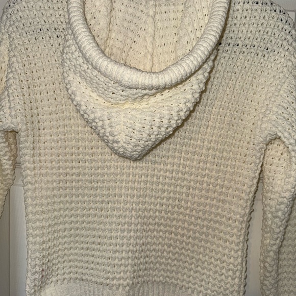 Women’s White Hooded Sweater - Picture 7 of 9